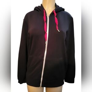 Forever 21 Mens Black Full Zip Hoodie